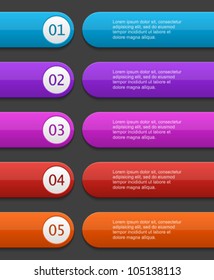 Lines and numbers website design elements eps 10.