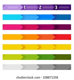 Lines And Numbers Website Design Elements, Vector Illustration