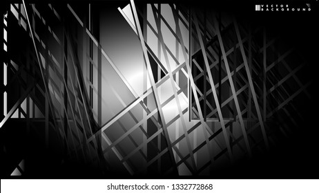Lines on black background - Illustration . strips black background banner vector illustration