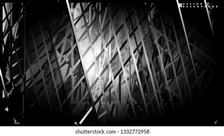 Lines on black background - Illustration . strips black background banner vector illustration