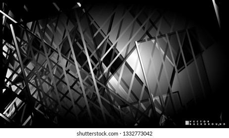 Lines on black background - Illustration . strips black background banner vector illustration