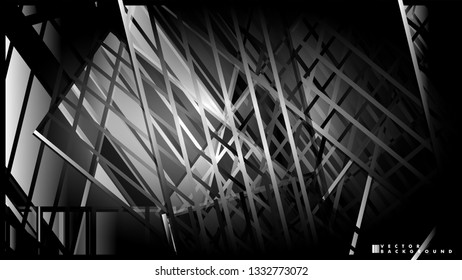 Lines on black background - Illustration . strips black background banner vector illustration