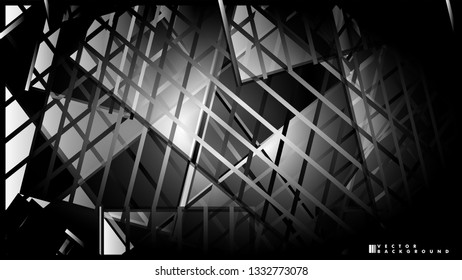 Lines on black background - Illustration . strips black background banner vector illustration