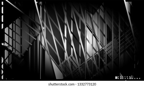 Lines on black background - Illustration . strips black background banner vector illustration
