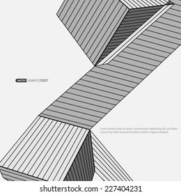 Lines on Irregular Shapes Design Background