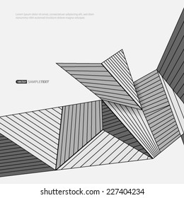 Lines on Irregular Shapes Design Background