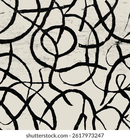 The lines are organically irregular and curved, intersecting each other to create a dynamic look