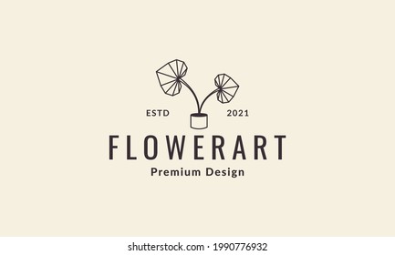 lines origami leaf love logo symbol vector icon illustration graphic design
