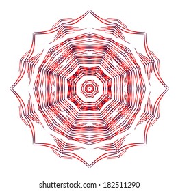 Lines ornament in circle