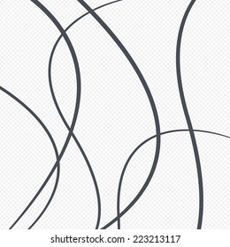 Lines pattern background. Abstract wallpaper with stripes or curves. Grid lines texture. Cells repeating pattern. White background. Vector