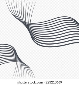 Lines pattern background. Abstract wallpaper with stripes or curves. Grid lines texture. Cells repeating pattern. White background. Vector