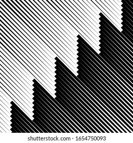 Lines pattern. Diagonal stripes ornate. Striped image. Linear background. Strokes ornament. Abstract wallpaper. Modern halftone backdrop. Digital paper, web design, textile print, vector artwork