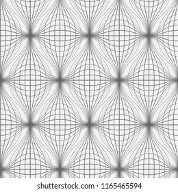 Lines pattern in Tech style. Monochrome seamless wavy net background. Vector illustration