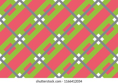 Lines pattern, vector seamless background. Christmas color 