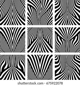 Lines patterns and striped textures. Textured backgrounds set.