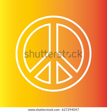 Lines peace symbol vector