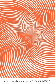 Lines, radial, placed on an orange background. give a feeling of rush Used in graphic work