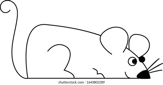 Lines rats on white background