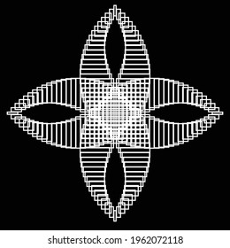 Lines in rectangles Form . Spiral Vector Illustration .Technology  Logo . Design element . Abstract Geometric shape .