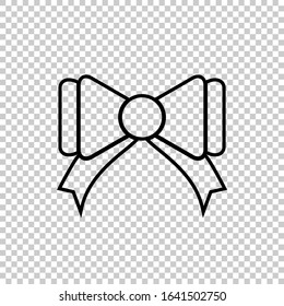 lines ribbon bowtie icon vector flat on transparent background