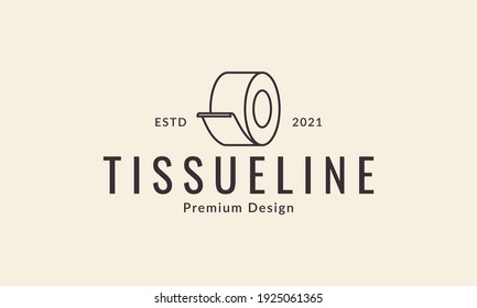 lines roll tissue or paper logo design vector icon symbol illustration