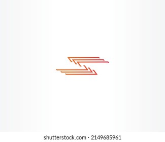 Lines and S concept design logo icon