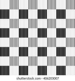 Lines seamless abstract pattern. Stylish repeating pattern. Vector background black and white