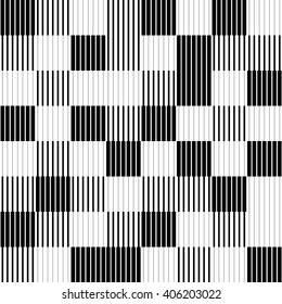 Lines seamless abstract pattern. Stylish repeating pattern. Vector background black and white