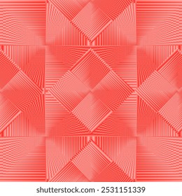 The lines are seamless and alternate in red shapes, creating a modern fabric pattern design.