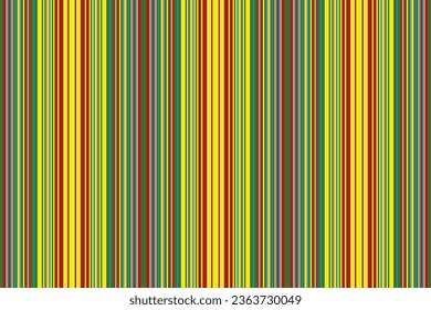Lines seamless stripe of vertical vector fabric with a background texture textile pattern in green and yellow colors.