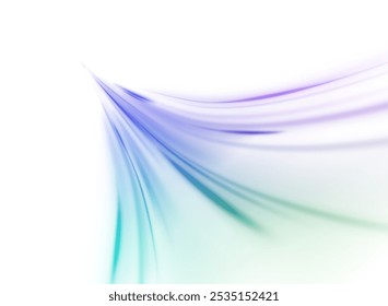 Linien in Form eines Kometen auf dunklem Hintergrund. Illustration des Hochgeschwindigkeitskonzepts. Bewegungslichteffekt für Banner. Schnelles Auto. Gekrümmte Lichtspur nach oben gestreckt.