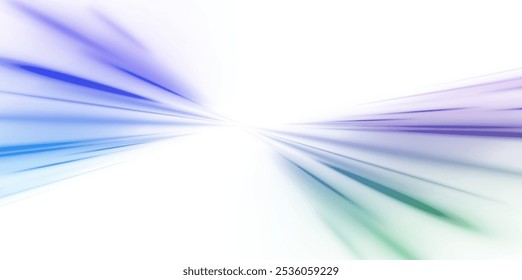 Lines in the shape of a comet against a dark background. Illustration of high speed concept. Motion light effect for banners. Fast speed car. Curved light trail stretched upward.