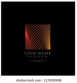 Lines Shapes & Geometric Form Logo. Symbol & Icon Vector Template.