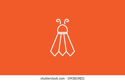 lines shuttlecock logo vector icon illustration design