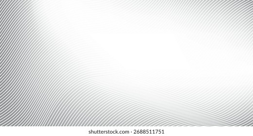 Lines silver foil background with metal mirror texture. Chrome gradient surface with light gloss simple abstract