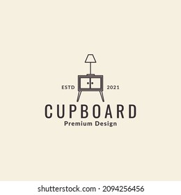 lines simple cupboard with lighting logo icon vector graphic design illustration idea