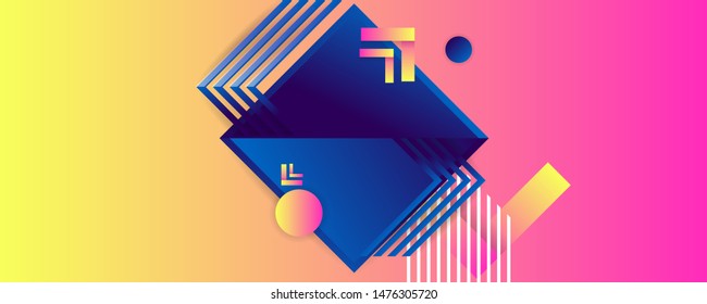 Lines Simple laconic pink abstract geometric background with dots gradients and circles for text