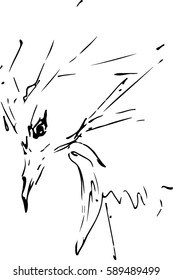 
lines sketched birds