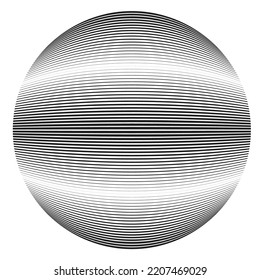 Lines in sphere Form . Vector  .Technology sphere Logo . 3d design element . Abstract Geometric shape .