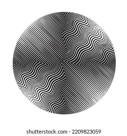 Lines in sphere Form . Vector  .Technology sphere Logo . 3d design element . Abstract Geometric shape .