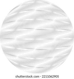 Lines in sphere Form . Vector  .Technology sphere Logo . 3d design element . Abstract Geometric shape .