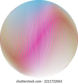 Lines in sphere Form . Vector  .Technology sphere Logo . 3d design element . Abstract Geometric shape .