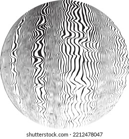 Lines in sphere Form . Vector  .Technology sphere Logo . 3d design element . Abstract Geometric shape .