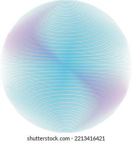 Lines in sphere Form . Vector  .Technology sphere Logo . 3d design element . Abstract Geometric shape .