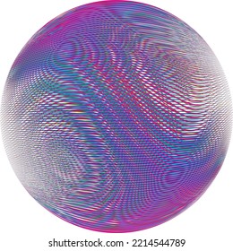 Lines in sphere Form . Vector  .Technology sphere Logo . 3d design element . Abstract Geometric shape .