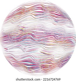 Lines in sphere Form . Vector  .Technology sphere Logo . 3d design element . Abstract Geometric shape .