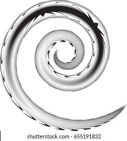  Lines in Spiral Form . Vector Illustration .Technology round Logo . Design element . Abstract Geometric shape .