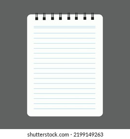 lines spiral notepad. vector illustration