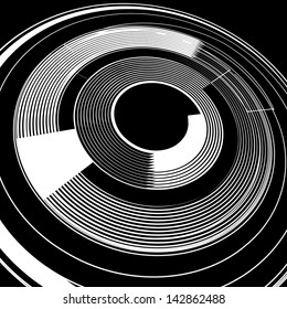 Linien in Spiraldrehung. Abstrakter Hintergrund. Vektorkunst.