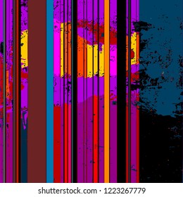 Lines and spots abstract grunge background
